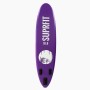 Lila Suprfit SUP Board Halia 10'8. Aufblasbares Stand-Up-Paddling Board mit Palmen-Design und Finnen.