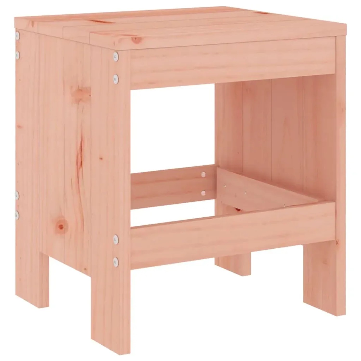 2er Set Gartenhocker aus Douglasienholz, ideal für Terrasse & Balkon. Robuste Bauweise, unbehandelt.