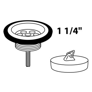 Kirchhoff Universalventilkelch, poliert, 41,9 mm (1 1/4), Edelstahl, für Excentersiphons.