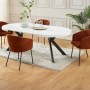 Vente-unique Essgruppe Komoni Schwarz Weiß 220 cm 120 cm_2
