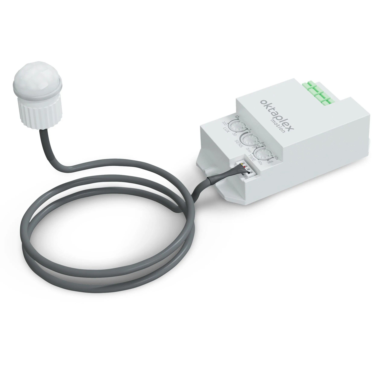 Oktaplex Jana 360 Grad Einbau Bewegungssensor 50cm Kabel Bewegungsmelder IP65/20 Weiß 230V