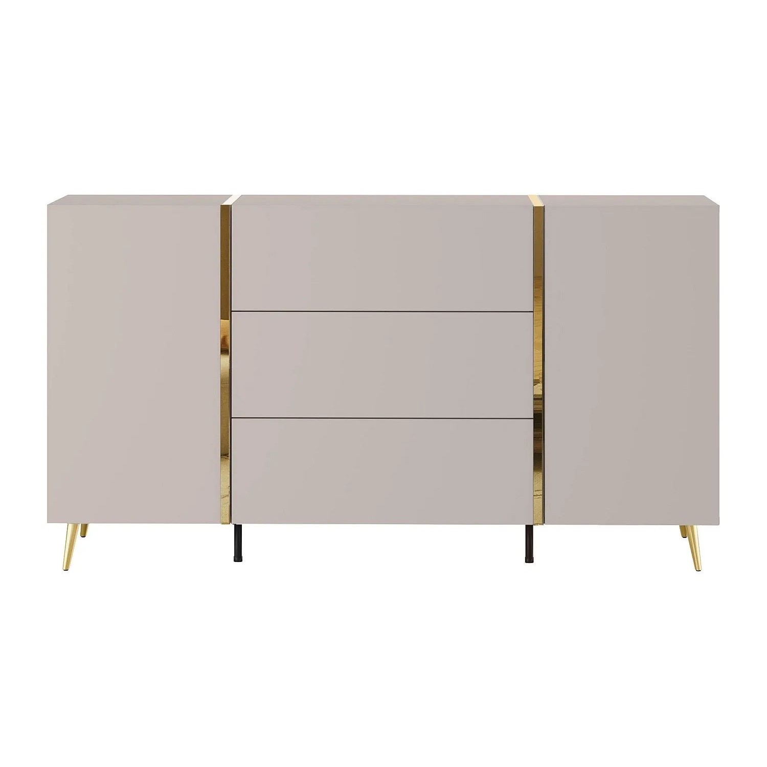 Vente-unique Sideboard Marzialo Beige  Goldfarben 158 cm