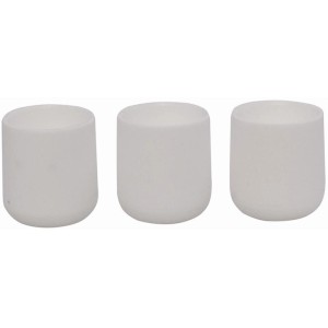 Sieger Fußkappen-Set, 3 weiße Schutzkappen Ø 25 mm für Gartenmöbel.