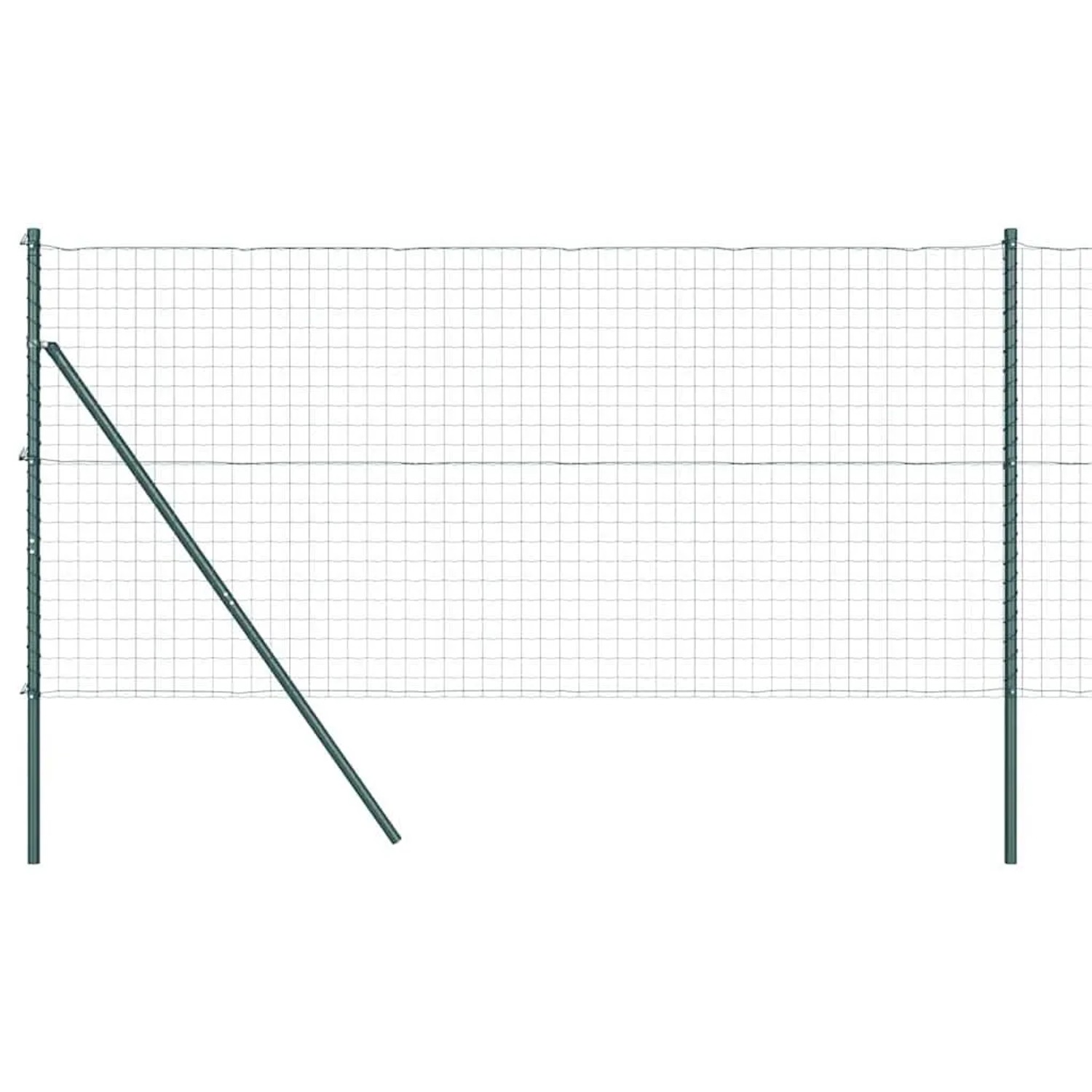 vidaXL Zaun mit Pfosten Grün 1,2 x 25 m Stahl und PVC 3350315 günstig online kaufen