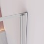 Detailaufnahme: AICA Badewanneaufsatz, 100x140cm, weißer Rahmen, ESG Sicherheitsglas.