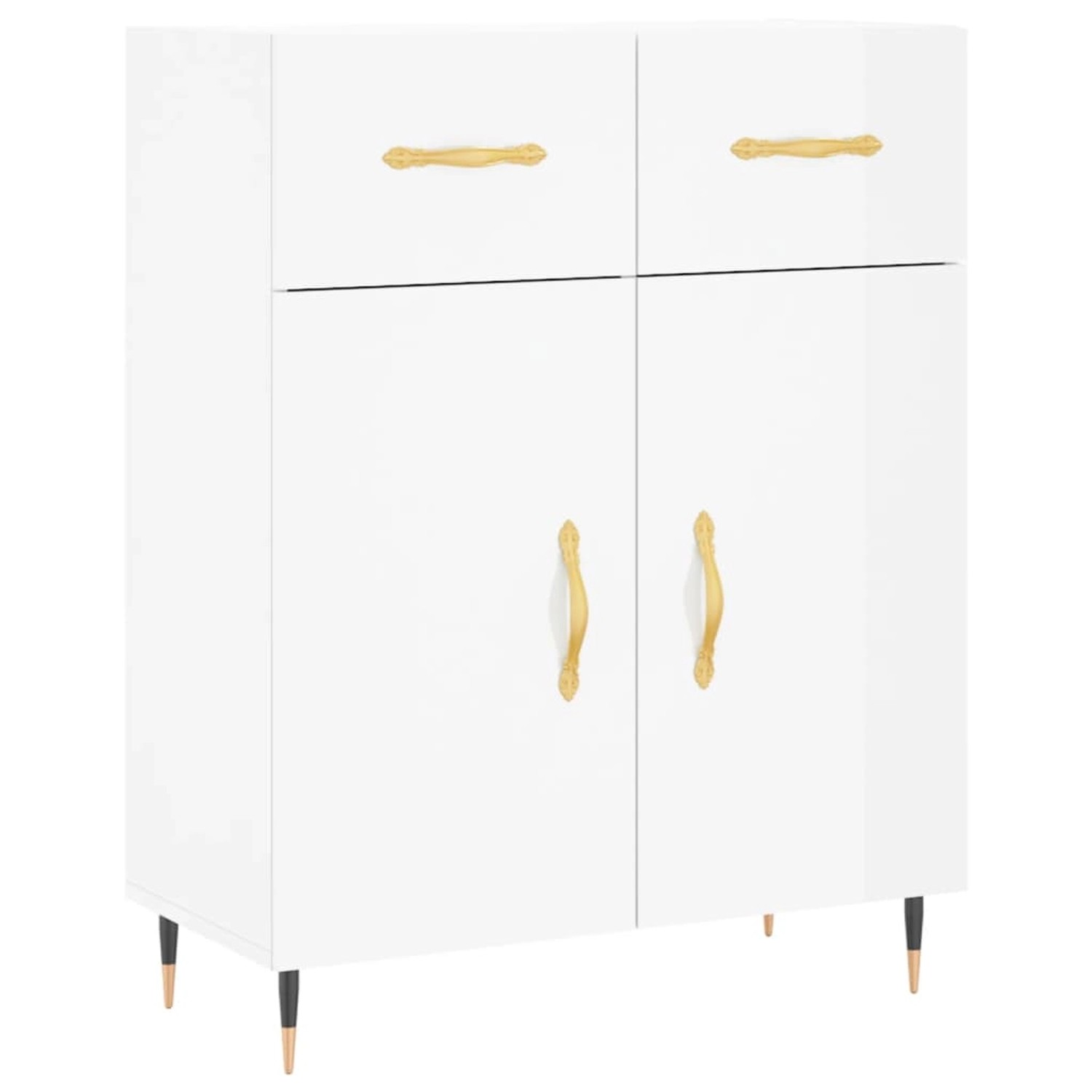 vidaXL Sideboard Hochglanz-Weiß 69,5x34x90 cm Holzwerkstoff 827958 günstig online kaufen