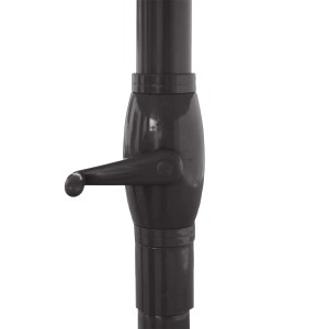 Detailaufnahme: Kurbelmechanismus des MCW Sonnenschirms Carpi Pro, creme.