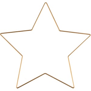 Goldfarbener Metallstern (25cm) von Glorex, ideal zum Basteln und für floristische Dekorationen.