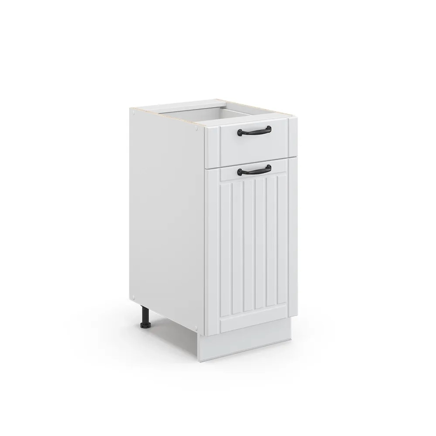 Vicco Midischrank Fame-Line Weiß Landhaus/Weiß 40 x 82 cm ohne Arbeitsplatte