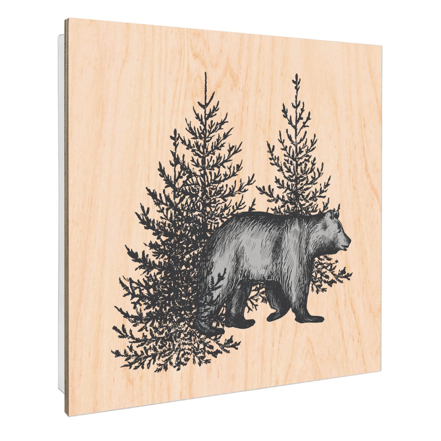 Banjado Großer Schlüsselbox Holz 30x30cm Weiß Scharnier Rechts 50 Haken Sch günstig online kaufen