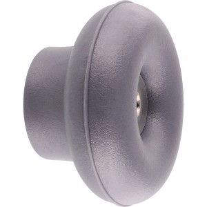 Grauer Wagner Wandhaken Hooks4home Dot, Ø 50 mm, aus Elastomer und Stahl.