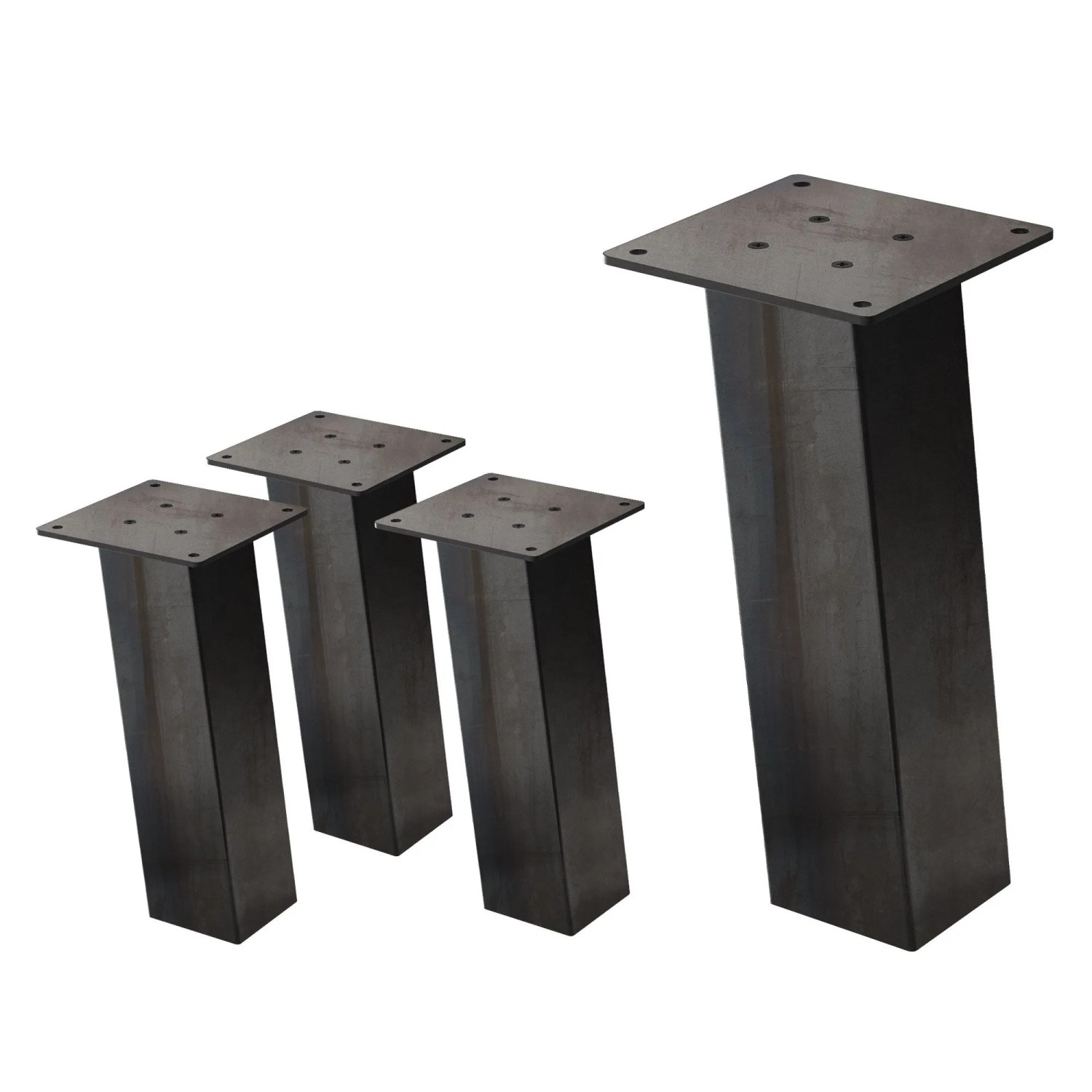 Ml-Design Tischbeine 4er Set I-96GRAD 30 cm Industrial Stahl 8x8cm