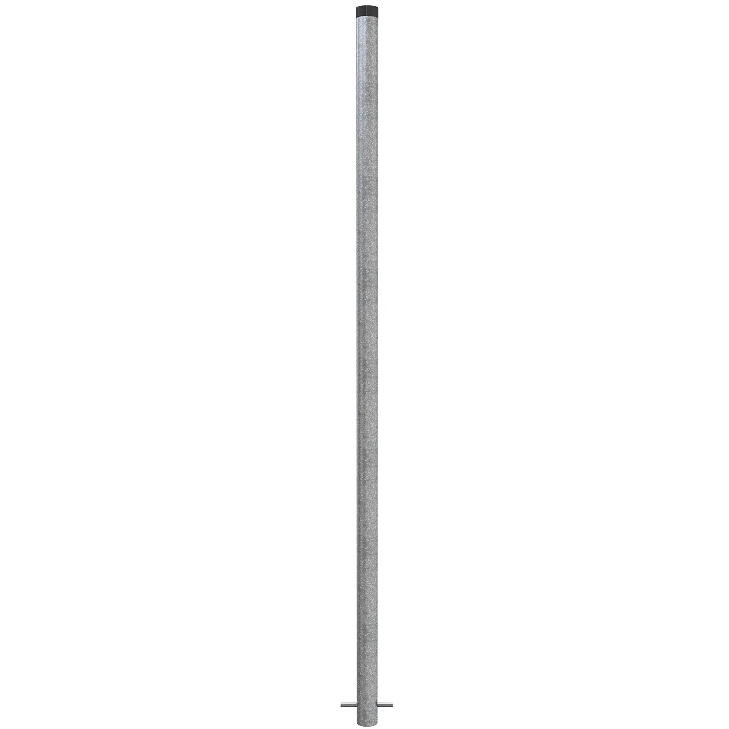 Feuerverzinkter Schake Schilderpfosten aus Stahl, Ø 60 mm, 2500 mm lang.