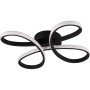 Moderne Trio LED Deckenleuchte Fly, schwarz matt, geschwungenes Design. Ideal als Wohnraumleuchte.