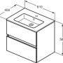 Ideal Standard Badmöbel-Set Eurovit+ mit Unterschrank und Waschtisch, 61 cm, Grau.