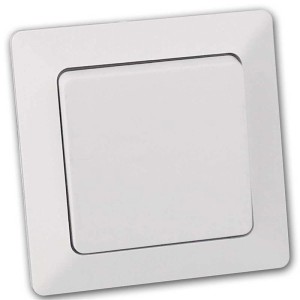 ChiliTec MILOS Kreuzschalter Weiß Matt mit Rahmen UP