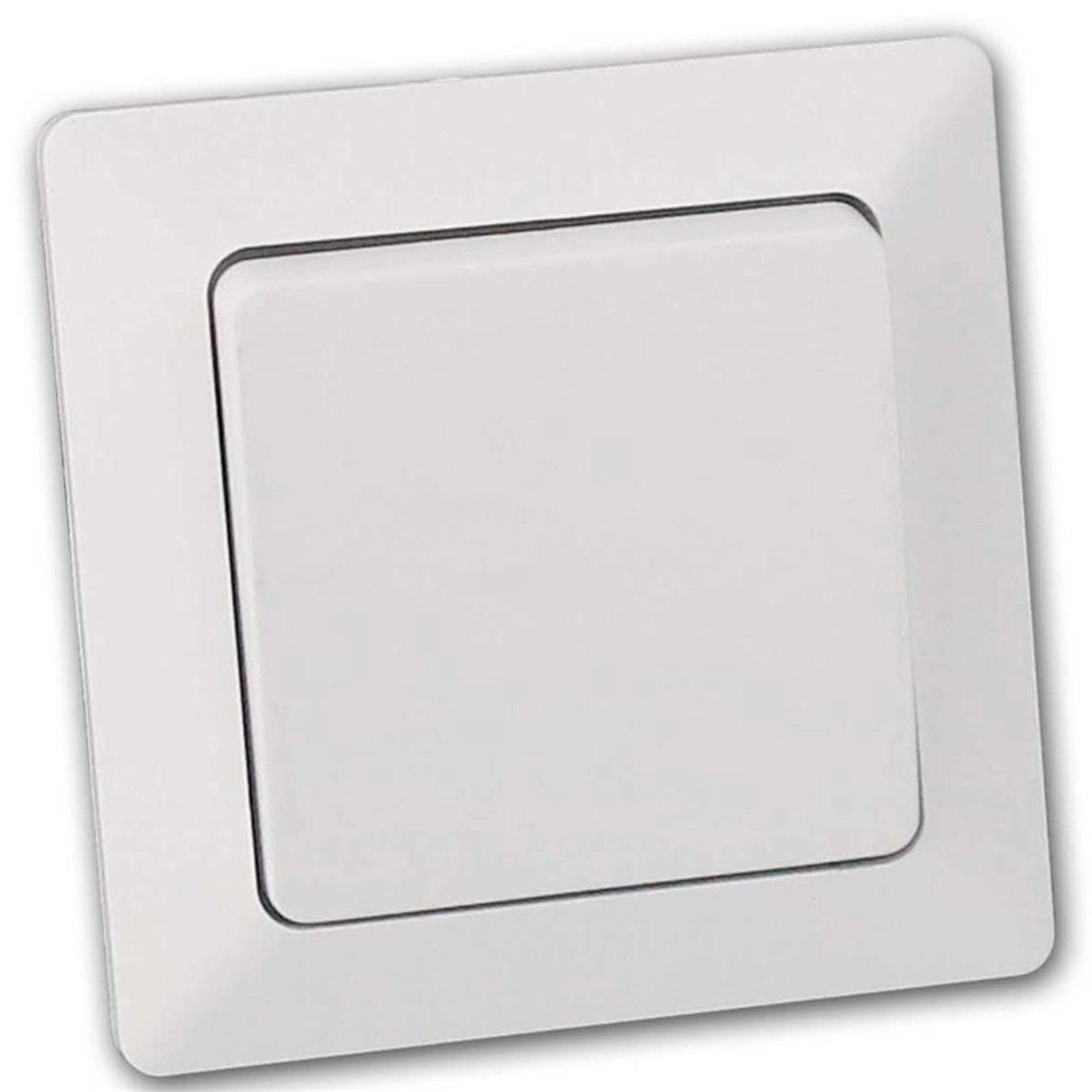 ChiliTec MILOS Kreuzschalter Weiß Matt mit Rahmen UP