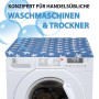 Bestlivings Waschmaschinenbezug Seestern Dunkelblau 60x60cm auf Waschmaschine.