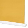 Gelbes Rollo 110x160cm mit Kettenzug und Thermobeschichtung für Wand- oder Deckenmontage.