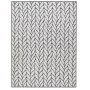 Grauer Primaflor In- & Outdoorteppich (160x220cm) mit Strickmuster. Wendeteppich für Balkon & Terrasse.