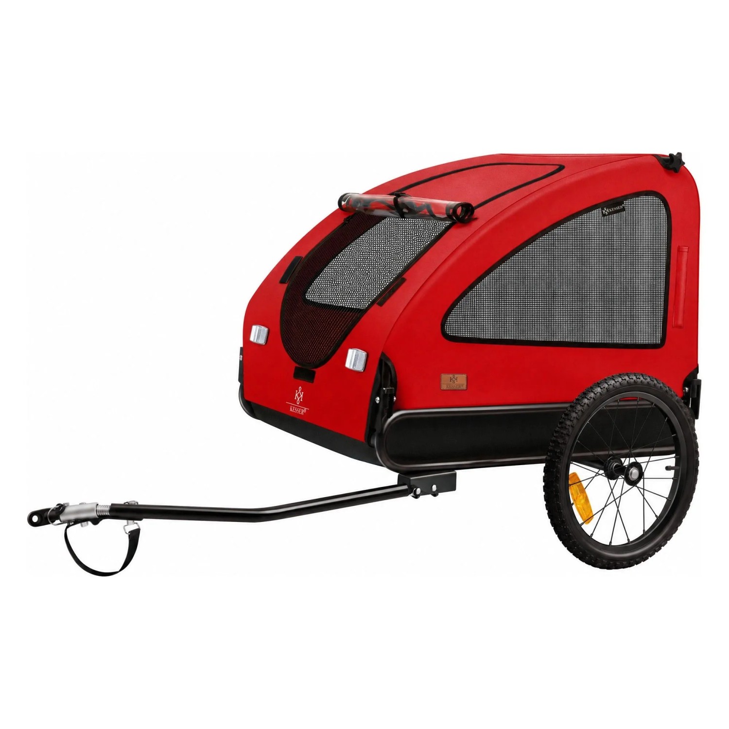 KESSER Hundeanhänger Boxer 2 In 1 Volumen 250, Bis 45 kg Rot und Schwarz