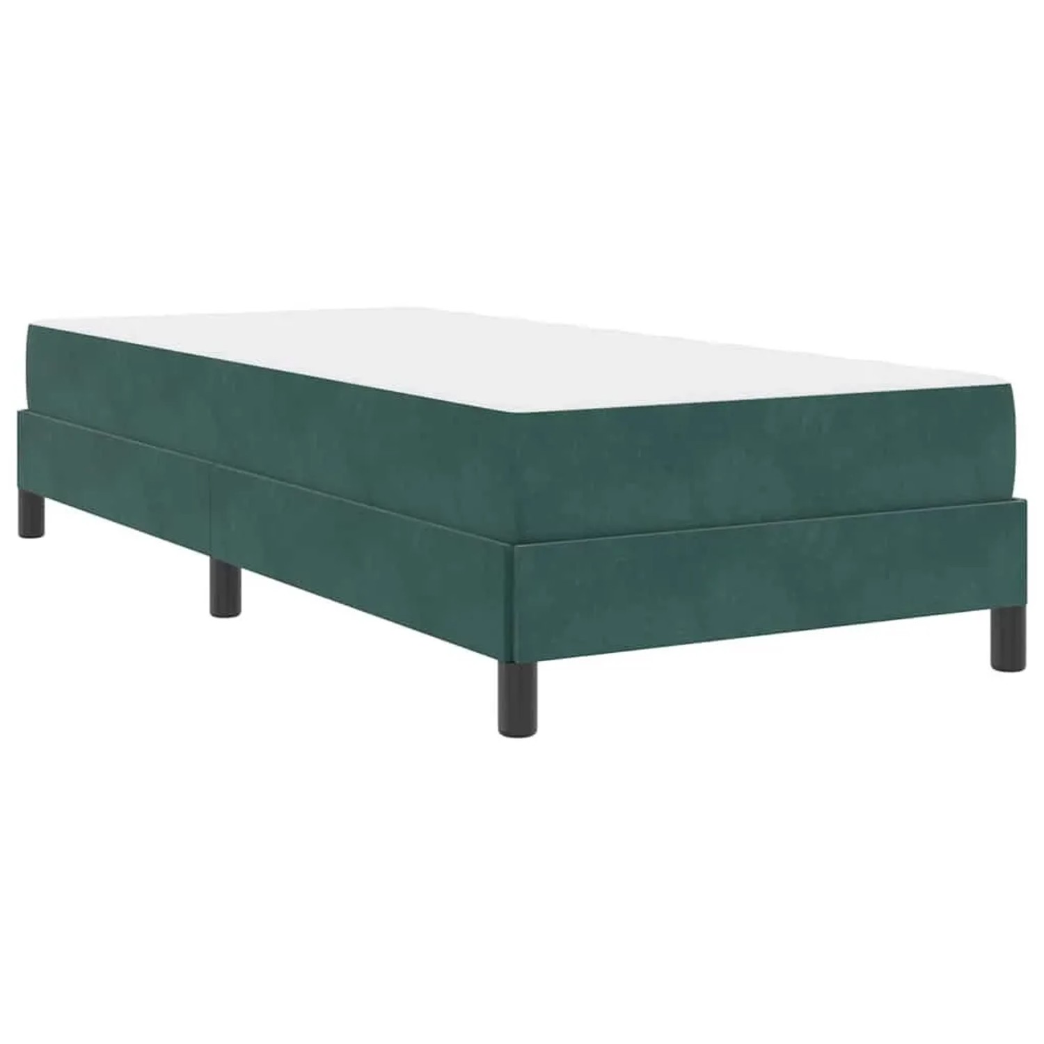 vidaXL Boxspringbett mit Matratze Dunkelgrün 100 x 200 cm Stoff 3398674 günstig online kaufen