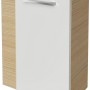 Fackelmann Waschbeckenunterschrank SBC Sandeiche, 44 cm breit, mit weißer Front und Griff.