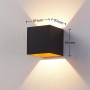 Moderne, schwarze Arcchio LED Wandleuchte Zuzana aus Aluminium für Innen, warmweißes Licht.