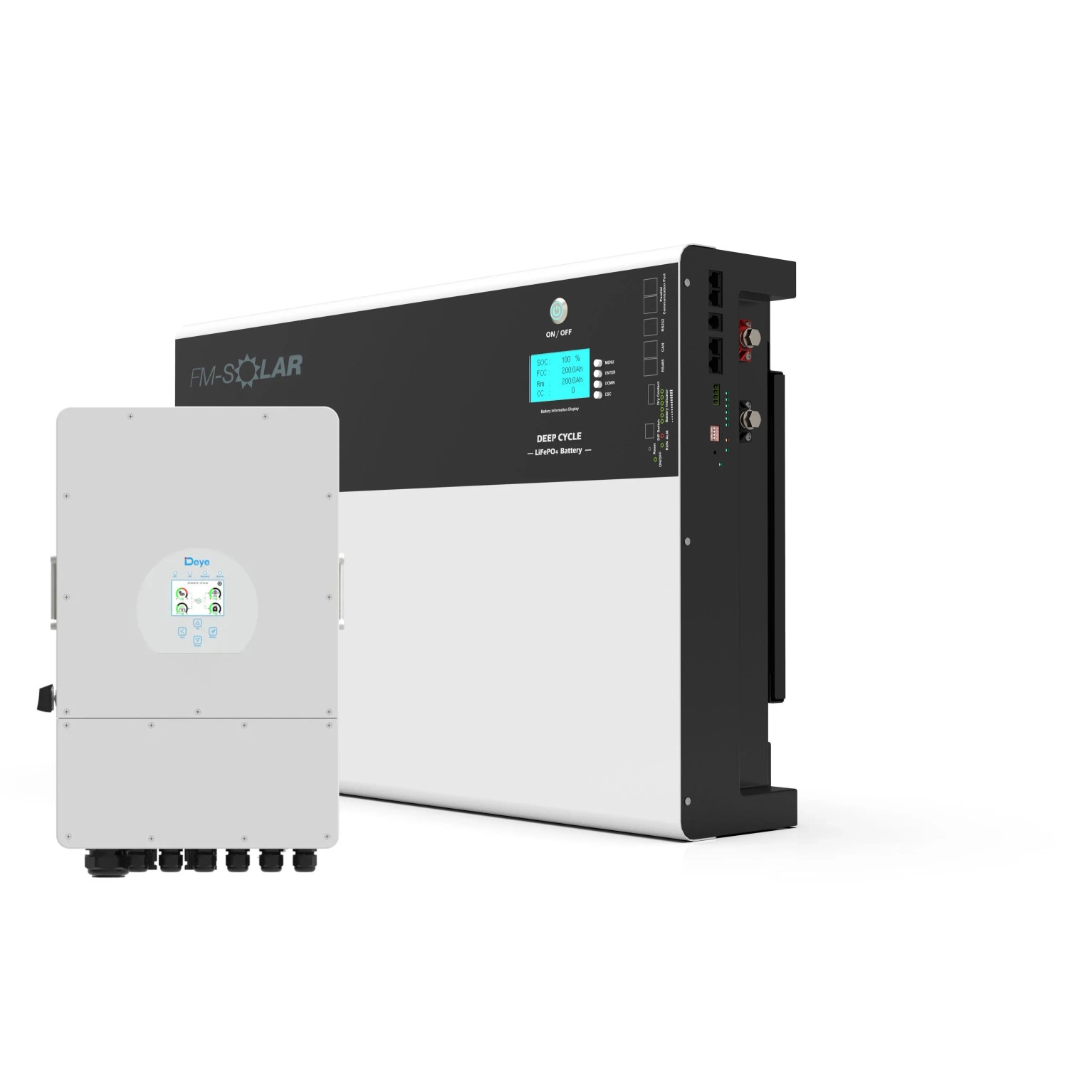 FM-SOLAR Deye 3-Phasen Hybrid-Wechselrichter On/Off-Grid 8kW PV Solar + 10kWh Wand Batterie Speicher
