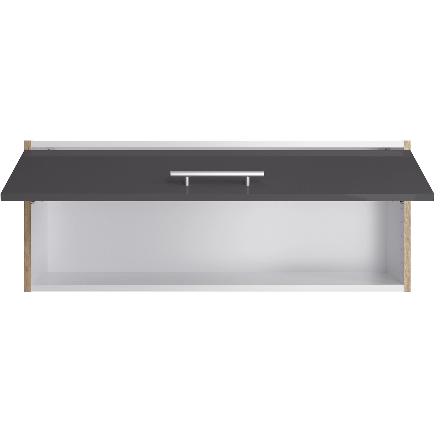 Optifit Hängeschrank Jonte984, 90cm, Anthrazit/Wildeiche, mit Klappe und Griff.