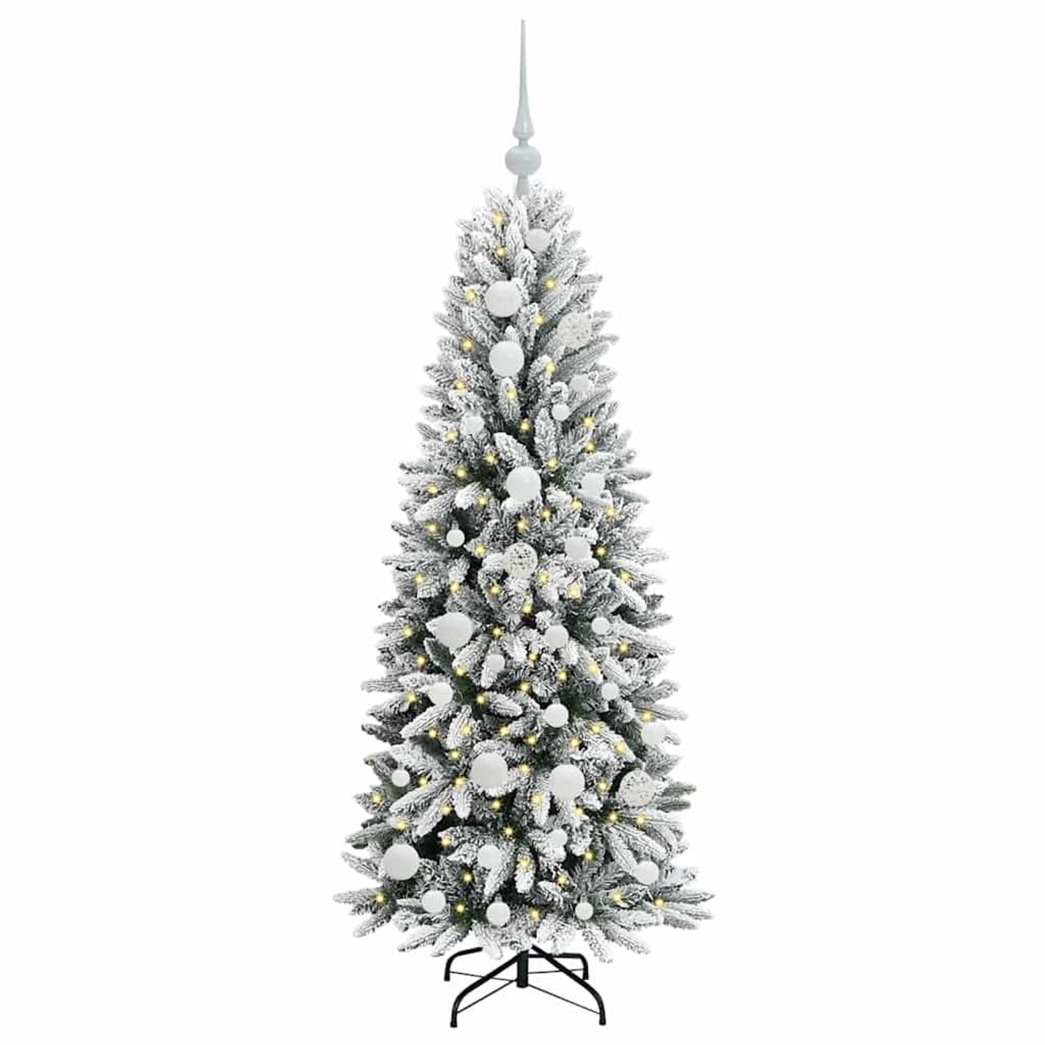 vidaXL Künstlicher Weihnachtsbaum mit 150 LEDs Weiß 53 x 53 x 120 cm 3396024