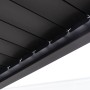 Detailaufnahme Lamellen-Dach der anthrazitfarbenen Mirador Pergola (3x4m).
