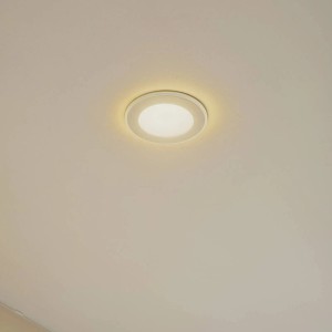 Weißer Lindby LED Einbaustrahler Toka, 2-flammig, für Wohnzimmer. Modernes Downlight.