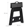 Relaxdays Klapphocker XL Kunststoff Schwarz Faltbar 39 cm x 39 cm x 32 cm 1,5 kg_5
