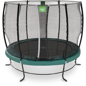 Grünes EXIT Lotus Classic Gartentrampolin, Ø 305 cm, mit Sicherheitsnetz für sicheren Springspaß.