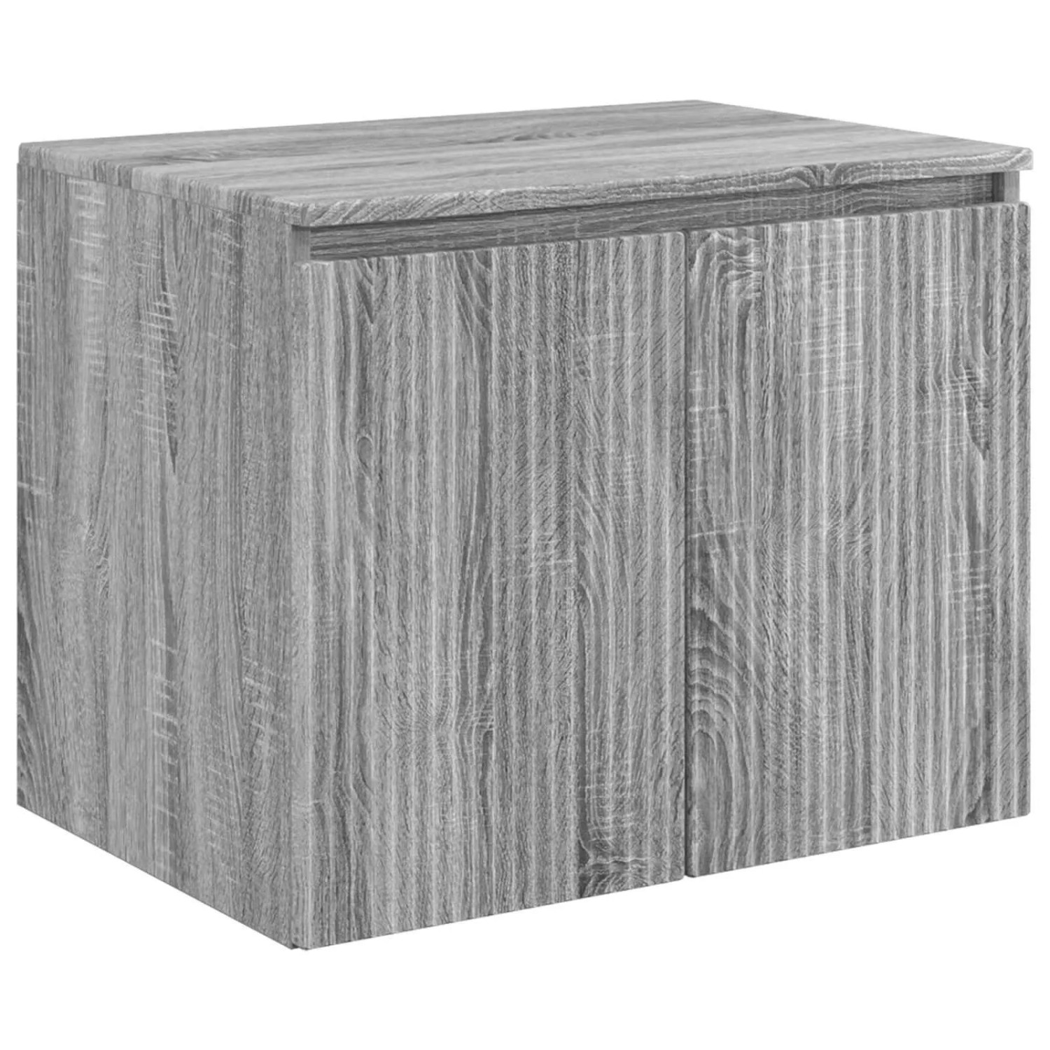 vidaXL Wandmontierter Badezimmerschrank Grau Sonoma 890478