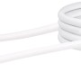 Weißes Schwaiger Antennenkabel, 1,5 m, mit Koax-Stecker und -Buchse für Audio & Video.
