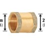 Gewinde-Muffe 24,1 mm (Rp 3/4) aus Rotguss für die schnelle Rohrverbindung.