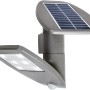 Moderne LED-Solarleuchte Zeta mit Bewegungsmelder und Solarpanel für die Wandmontage.