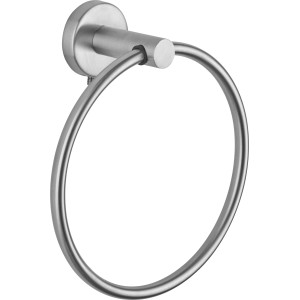 Handtuchring S40 aus gebürstetem Edelstahl zur Wandmontage im Badezimmer.