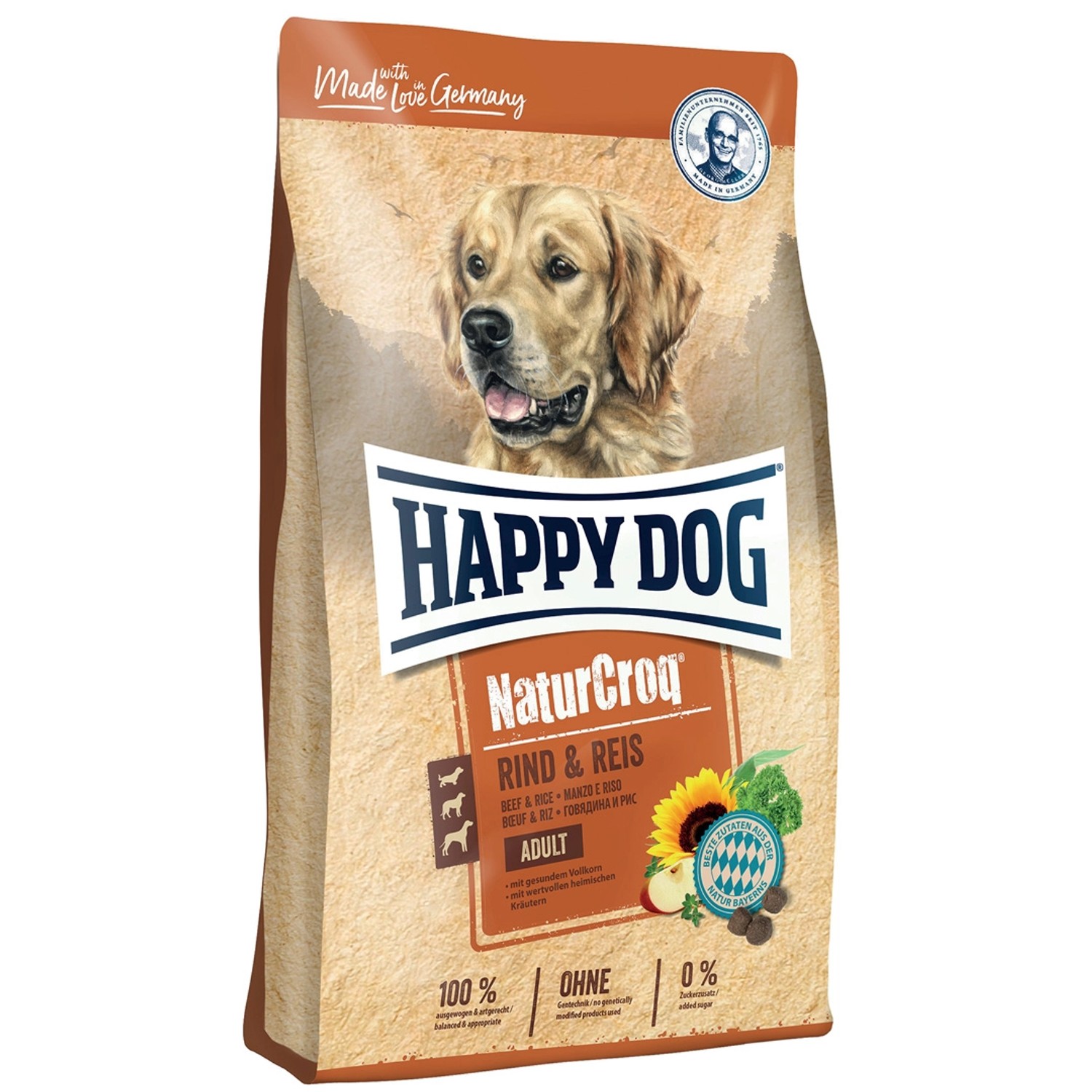 Happy Dog Natur Croq Rind Reis 15 kg