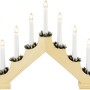 Konstsmide Holzleuchter mit 7 Lichtern, naturfarben, für stimmungsvolle Weihnachtsdeko im Innenbereich.