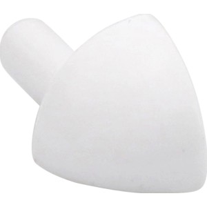 Ecke Viertelkreis-Abschlussprofil, PVC matt weiß, 8 mm, 4 Stück für Fliesenschienen.