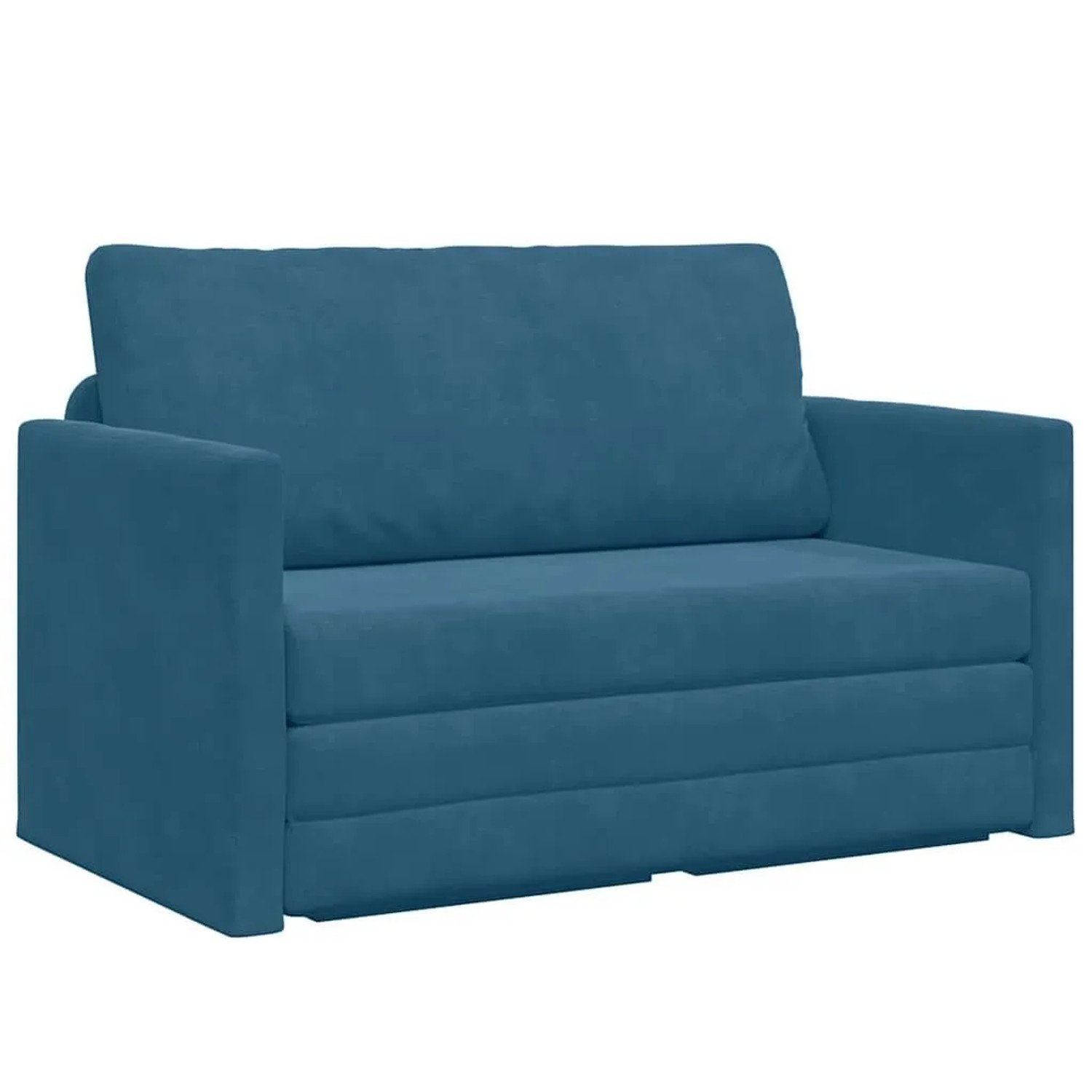 vidaXL Schlafsofa 110cm Blau Samt 4106701