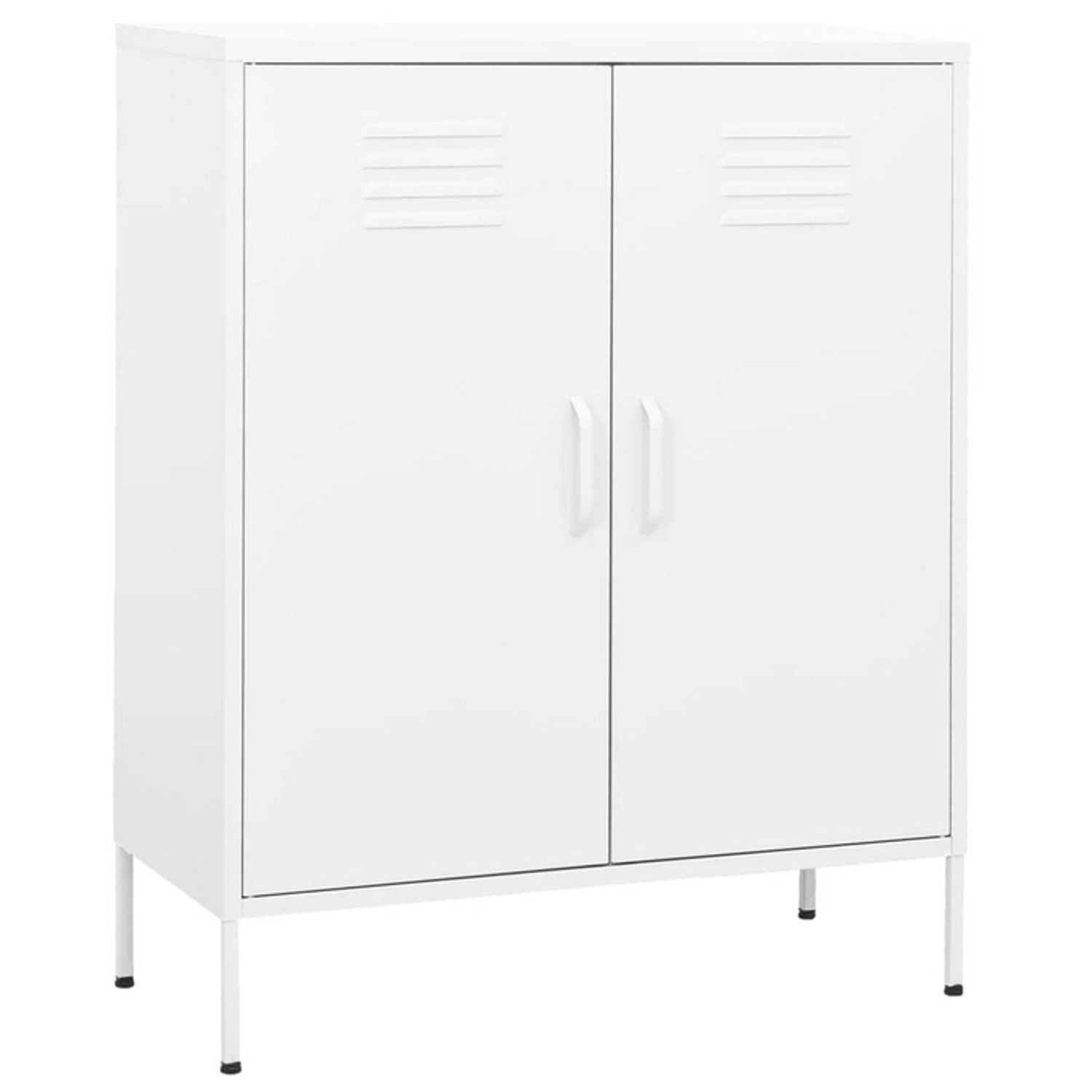 vidaXL Lagerschrank Weiß 80x35x101,5 cm Stahl Modell 3