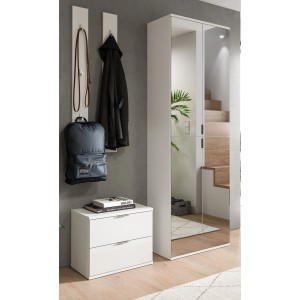 Inn.Furn Garderoben-Set 4-teilig in Weiß Hochglanz 128 cm SystemX