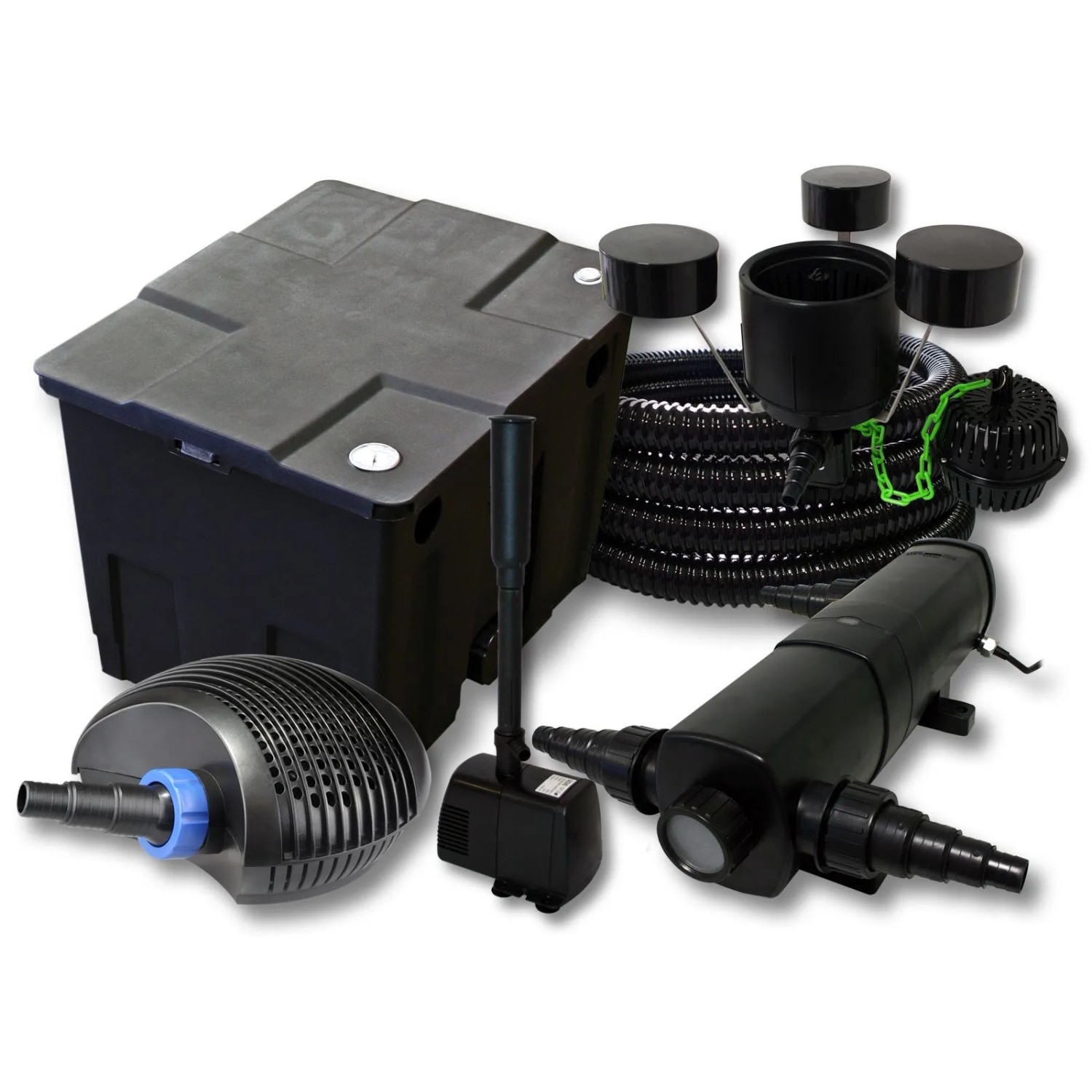 Sunsun Filterset 12000L36W Teichklärer40W Pumpe Schlauch Skimmer Csp250 Springbrunnen