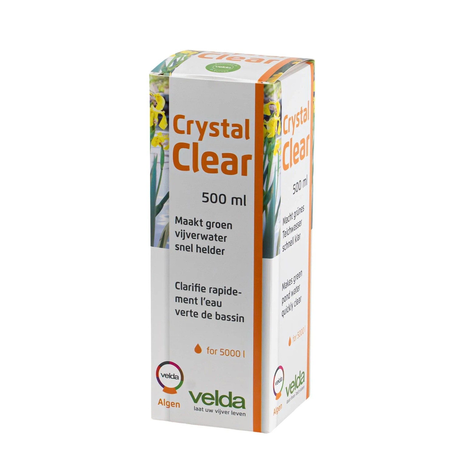 Velda Crystal Clear gegen Schwebealgen im Teich, 500 ml für 5000 Liter klares