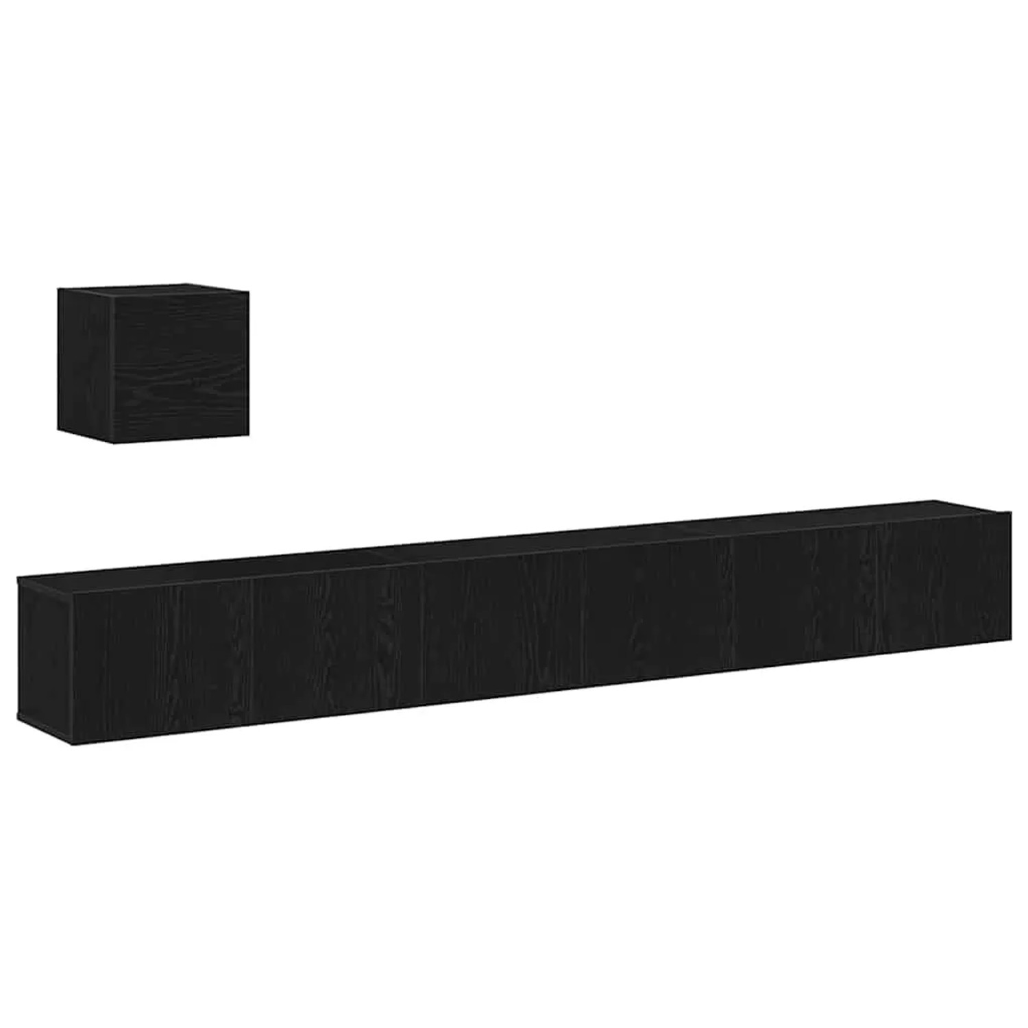 vidaXL TV-Schrank-Set 4-Tlg Schwarz Eichen-Optik 80 x 30 x 30 cm 3333061 günstig online kaufen