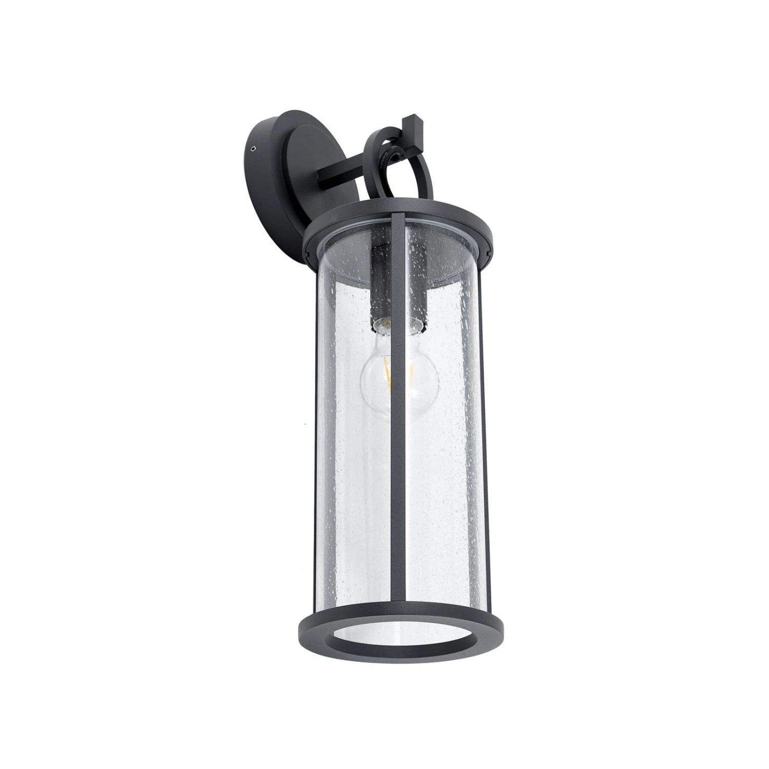 Lucande Wandleuchte Außen Laterne Emmeline 10036475 Spritzwassergeschützt Modern in Schwarz aus Aluminium 1-flammig E27